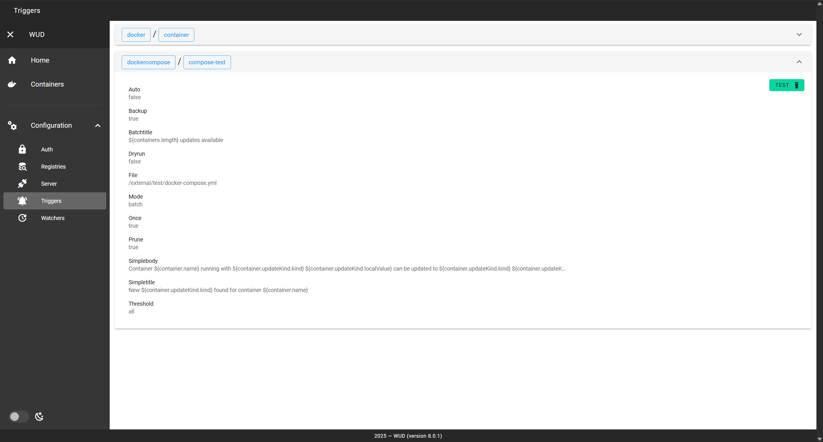 Docker Compose 触发器